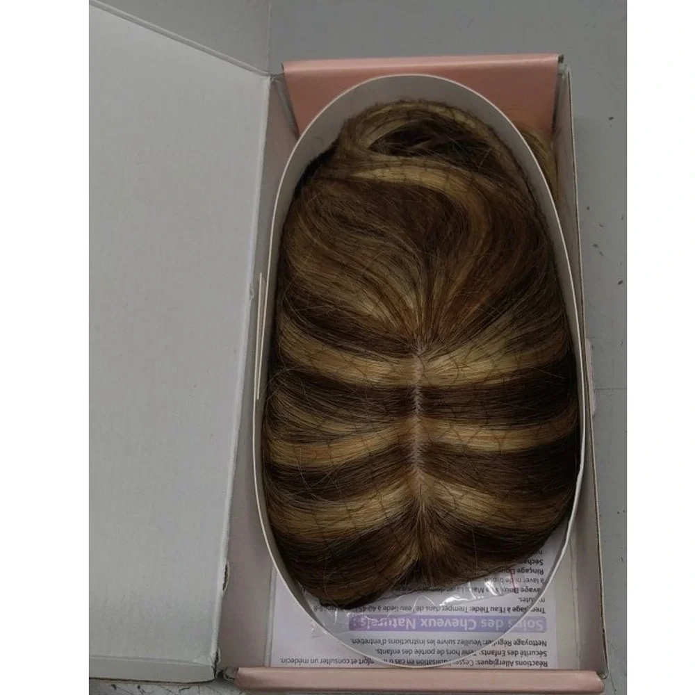 Rich Choices 100% Human Hair Topper with Bangs 14 Inch Chocolate Brown #2R‎